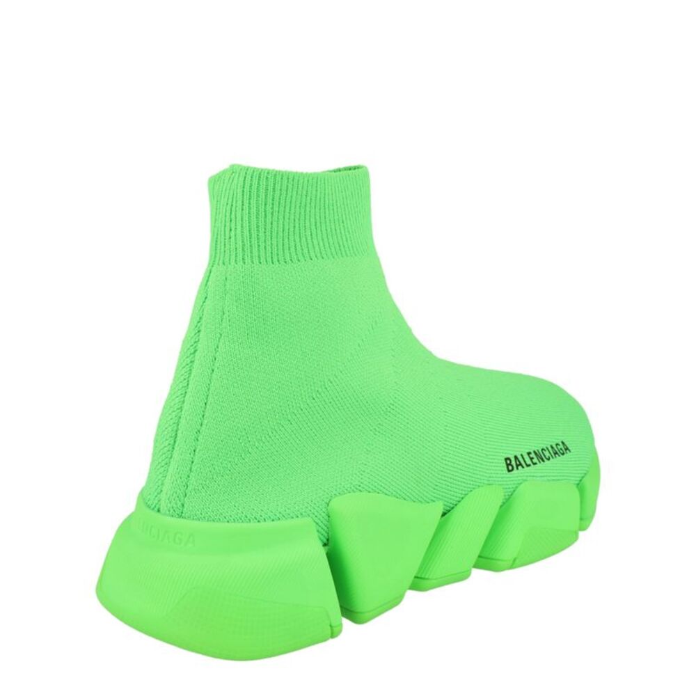Balenciaga Speed 2.0 Knit Sneakers Green Womens - Picture 3 of 6
